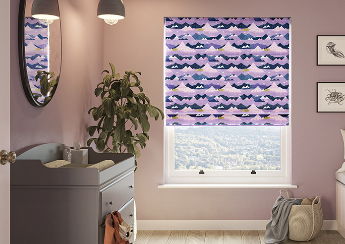Serene Summit, Amethyst - Twist&Fit Roman Blind - Image 3